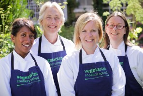 Staff at the Vegetarian Cookery School in Bath (photo by Rob Wicks, Eat Pictures)