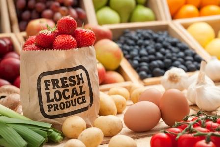 Home-grown seasonal food means fewer food miles and supports local economies